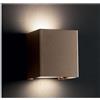 Illuminando LEI LAMPADA DA PARETE QUADRATA IN METALLO BIANCO O BRONZO CON BIEMISSIONE DI LUCE ATTACCO GX53