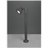 TRIO LIGHTING KAVERI LAMPIONCINO DA ESTERNI H60 ORIENTABILE IP44 MODERNO COLORE ANTRACITE CON ATTACCO GU10
