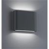 TRIO LIGHTING THAMES II LAMPADA DA PARETE A BIEMISSIONE IP54 DA ESTERNI ANTRACITE O BIANCA LED 2W LUCE 3000K