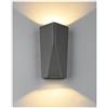 TRIO LIGHTING TAY APPLIQUE MODERNA ANTRACITE DA ESTERNI IP65 A LED 4W LUCE 3000K BIEMISSIONE DI LUCE