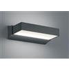 TRIO LIGHTING CUANDO APPLIQUE DA ESTERNI ANTRACITE IP54 LED 14W LUCE 3000K BIEMISSIONE DESIGN MODERNO