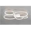 TRIO LIGHTING RONDO PLAFONIERA 5 CERCHI CON LED 49W LUCE 3000K MODERNA DIMMERABILE 2 FINITURE