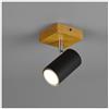 TRIO LIGHTING MARLEY FARETTO DA SOFFITTO O PARETE ORIENTABILE IN LEGNO E METALLO 3 COLORI ATTACCO GU10