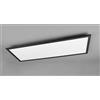 RL ALPHA PLAFONIERA RETTANGOLARE CM 80X30 LED 34W LUCE 3000K NERA MODERNA