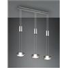 TRIO LIGHTING FRANKLIN SOSPENSIONE A TRE LUCI CON SALISCENDI 2 FINITURE LED 27W DIMMERABILE