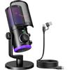 FIFINE AmpliGame AM6 USB Microfono Game Chat Mix RGB per PS5 PC Gaming NUOVO