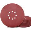 Awutzut Dischi Abrasivi 225 mm 8 Fori Grana 240 Carta Vetrata Abrasiva 10PCS per Levigatrice Muro