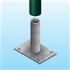 Base 4 fori per palo tondo