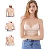 KBRPEY Reggiseno Donna Senza Ferretto Comfort Push Up Reggiseni a Schiena Bassa Pizzo Reggiseno Cinghie Spallacci Regolabili e Trasformabili Comfort Intimo(Skin L 80abc)