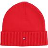 Tommy Hilfiger Berretto in cotone cashmere Beanie rosso taglia unica