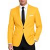 Allthemen Blazer da Uomo Slim Fit Formale Giacca da Abito One Button Monopetto Casual Tuxedo Suit Giacche Smart Blazer Giallo M
