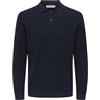 ONLY & SONS Onstony Reg 12 L Waffle Polo Knit, Zaffiro Scuro., S