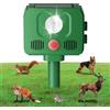 SOLITUZURODE Repellente Gatti, 4 Modalità Repellente Ultrasuoni Energia Solare, Ultrasuoni per Gatti con Luce LED Allarme Selezionabile, Frequenza Regolabile, Repeller per Piccioni, Uccelli, Cani, Topi, Volpi