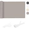COOL AREA Frangivisto Balcone 85x600cm per Protezione Copri Ringhiera Impermeabile Anti-UV Recinzione Copertura per Privacy Balcone Esterno Terrazza Giardino,Light Khaki