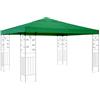 QUICK STAR Tetto di Ricambio per Gazebo 3x3m Verde