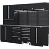 SOGI Arredamento modulare in lamiera SOGI ARR-OFF-2955-A per officina e garage - piano in acciaio inox - 2955x466x2000 mm