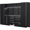 SOGI Arredamento modulare in lamiera SOGI ARR-OFF-3240 per officina e garage - piano in acciaio inox - 3240x466x2000 mm