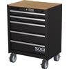 SOGI Cassettiera in lamiera SOGI ARR-C-5C - carrello per arredo officina - 5 cassetti - 4 ruote pivotanti - 660x500x850 mm