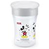 NUK Magic Cup bicchiere antigoccia | 8+ mesi | 230 ml | Bordo 360° anti-rovesciamento per bere da qualsiasi lato | A prova di perdite | Lavabile | Disney Topolino