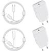 BHHB 30W Caricatore for iPhone 14/14/Pro/14 Pro Max/14 Plus/13 12 11 SE XR X XS 8, 2-Pack Caricabatterie USB C Rapido Carica Batteria Spina Adattatore Alimentatore Presa with 2M Cavo