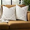 Mecatny Set di 2 federe decorative per cuscini bohémien, beige e grigio, 45 x 45 cm, per divano, soggiorno