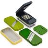 Joseph Joseph Multi-Prep Compact 4 in 1 Mandolina per Verdure, Affetta Verdure, Grattugia, Taglia Cubetti, Manuale, con Contenitore