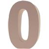 Numero 0 in Cartone h 17,5 cm