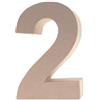 Numero 2 in Cartone h 17,5 cm