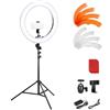 NEEWER 18/45cm LED Ring Light con Supporto, Supporto per Telefono, Cold Shoe, Filtri, 58W 5600K 0-100% Dimmerabile Grande Selfie Ring Light, RL-18