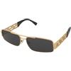 Versace VE2257 100287 | Occhiali da Sole Graduati o Non Graduati | Prova Online | Metallo | Rettangolari | Oro | Adrialenti