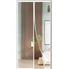 FIOVIP Porta magnetica per zanzariera, 80x150CM Tenda,chiusura automatica, facile installazione senza fori(poliestere, bianco)