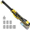 LIROPAU Set di chiavi a cricchetto elettriche estese da 80 N.m 3/8 compatibile con Dewalt 18 V 20 V, 16 cm Kit di chiavi a cricchetto senza fili con 7 prese, adattatore da 1/4, chiave a cricchetto