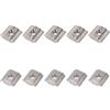 Aidqxbaoer Set di 10 pietre scanalate,M6,con scanalatura a T tipo B,in acciaio al carbonio a T,scanalatura a T,per fessura di estrusione in alluminio serie 30, Argento