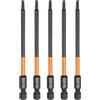 QUARKZMAN 5pz H2,5 Inserti per Avvitatore 2,5mm Punta Piatta Metrica 1/4 Attacco Esagonale 100mm (4) Cacciavite Industriale Bussola Esagonali in Fosfato Nero Magnetico Lungo
