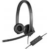 LOGITECH Cuffie Logitech H570e USB tipo A Nero