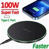 VIKEFON Pad caricabatterie wireless veloce da 100 W per iPhone 15 14 13 12 X Pro Max 8 Caricabatterie per stazione di ricarica wireless Samsung Galaxy S23 Xiaomi