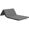 HOMCOM Tappeto Ginnastico Pieghevole HOMCOM, Tappeto per Ginnastica, Tappetino, con Maniglia, con Tappetino da Pavimento per Yoga, MMA, Sport, Fitness, Pilates, Rivestimento Sintetico, Grigio