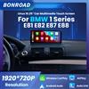 BONROAD Display Multimediale Wireless CarPlay Android Auto con Radio per Auto per BMW Serie 1 E81 E82 E87 E88 con Schermo Touch