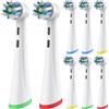 NONE 4/8/12x Testine di ricambio rotanti IO Cross Clean, compatibili con lo spazzolino elettrico Oral B iO serie 2/3/4/5/6/7/8/9/10