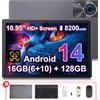 Cubot Tablet Cubot TAB 70, Schermo HD+ da 10.95", Octa-Core, 16GB (6GB+10GB)+128GB ROM, 8200mAh, GPS, Face ID, Android 14, BT 5.0, OTG