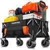 HiMISS Carrello da spiaggia pieghevole, richiudibile, resistente in tessuto Oxford 600D con maniglia/ruote per picnic all'aperto e giardino