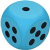 QUARKZMAN Dado In Schiuma 8cm/3.15inch Dado A 6 Facce In Eva Palla Antistress blocco Comprimibili Per Giochi Da Tavolo Per Alleviare Stress E Ansia (Blu)
