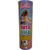 Barbie - Cutie Reveal Serie Color Dream, bambola con costume da pinguino di peluche tye-die e 10 accessori a sopresa con effetto cambia colore, giocattolo per bambini, 3+ anni, HRK40