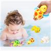 Wekuw Giocattoli da Bagno per Bambini, 4 Pezzi Giocattoli da Bagno Giochi Bagnetto Animali Vasca Bagnos Galleggianti Giocattolis 1 2 3 4 Anni, Giocattolo Che Nuota per Neonati Ragazzi Ragazze