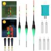 ZOYDP 3 Pezzi Galleggianti da Pesca Luminosi a LED, Starlight Pesca LED con Sensore di gravità e Base, Accessori da Pesca per Le Immersioni, Pesca al Lago, Fiume o Stagno