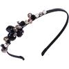 IYOU Retrò Strass Fascia Cristallo Nero Capelli Bande Partito Birtday Accessori Capelli per Donne