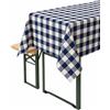 texpot TextilDepot24 Biancheria da tavola con motivo a quadri di 2 cm, in cotone, colore blu/bianco (80 x 80)