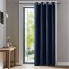 Deconovo Tenda Oscurante da Interno, Termica Isolante, Anti-Rumore, con Anelli, Ideale per Camera da Letto e Soggiorno, 140x200 CM, Blu Navy 1 Pezzo