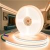 FactorLED Striscia LED COB 24V 5M 60W (12W/m), Regolabile, Alto Luminosità 6600lm lineari, alta densità, 320 LED/m, IP20 per interni, Luci LED per soggiorno, camera da letto, soffitto (Luce calda