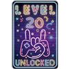 Sinekong Targa Metallo Level 20 UNLOCKED, Decorazione 20 Compleanno Uomo 20 Compleanno Decorazione Per gamer Divertenti Decorazione per Sala Da Gioco Retrò, Idea Regalo per Giocatori 20x30cm